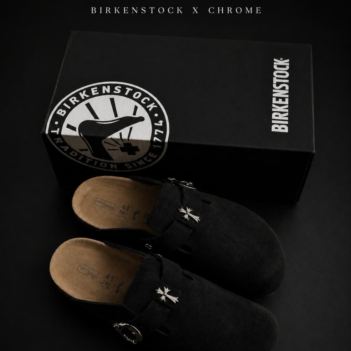Birkenstock x Chrome Suede Clogs